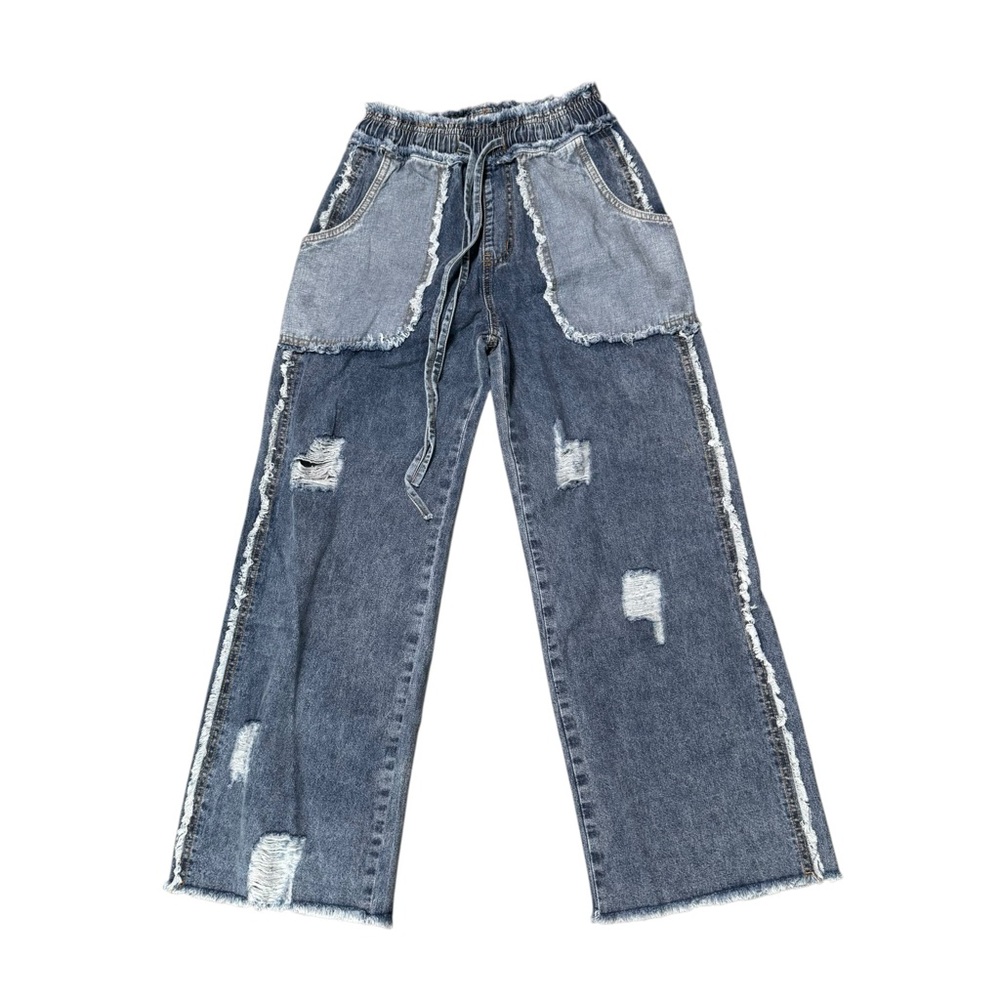 NWT POL Distressed Wide-Leg Denim Jeans - Picture 7 of 8